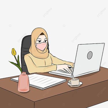Illustration Of Hijab Woman Starting Work From Office  Wfo  In New Normal Life Style, Illustration, Hijab Woman, Hijab Girl PNG Transparent Clipart Image and PSD File for Free Download