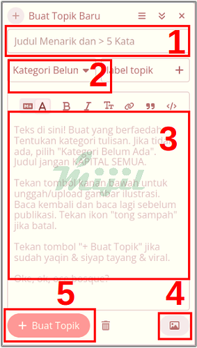 langkah bikin topik editor teks